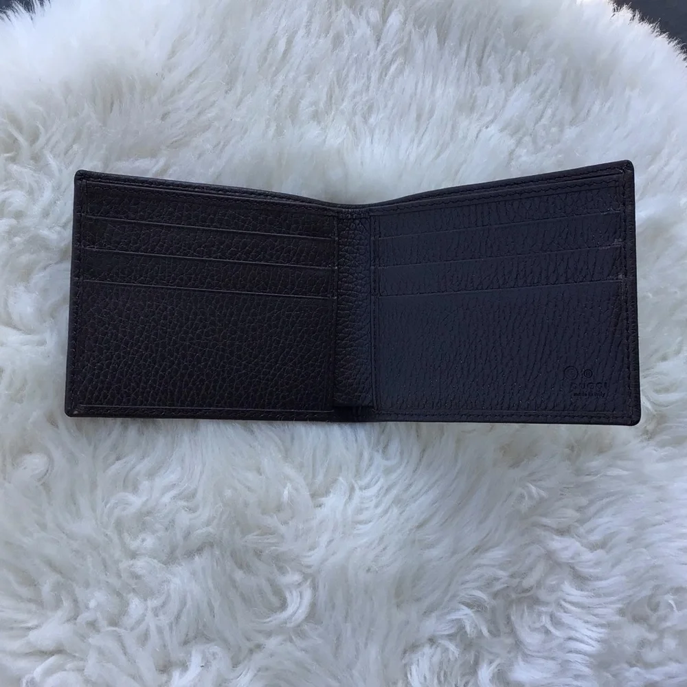 Gucci Guccisima Canvas and Leather Bi-fold Money Clip Wallet Excellent